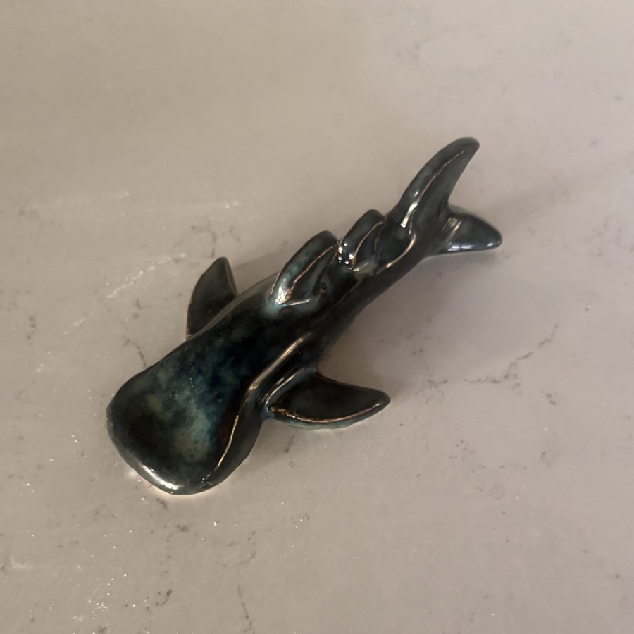 Subtraction — hand-built ceramic shark