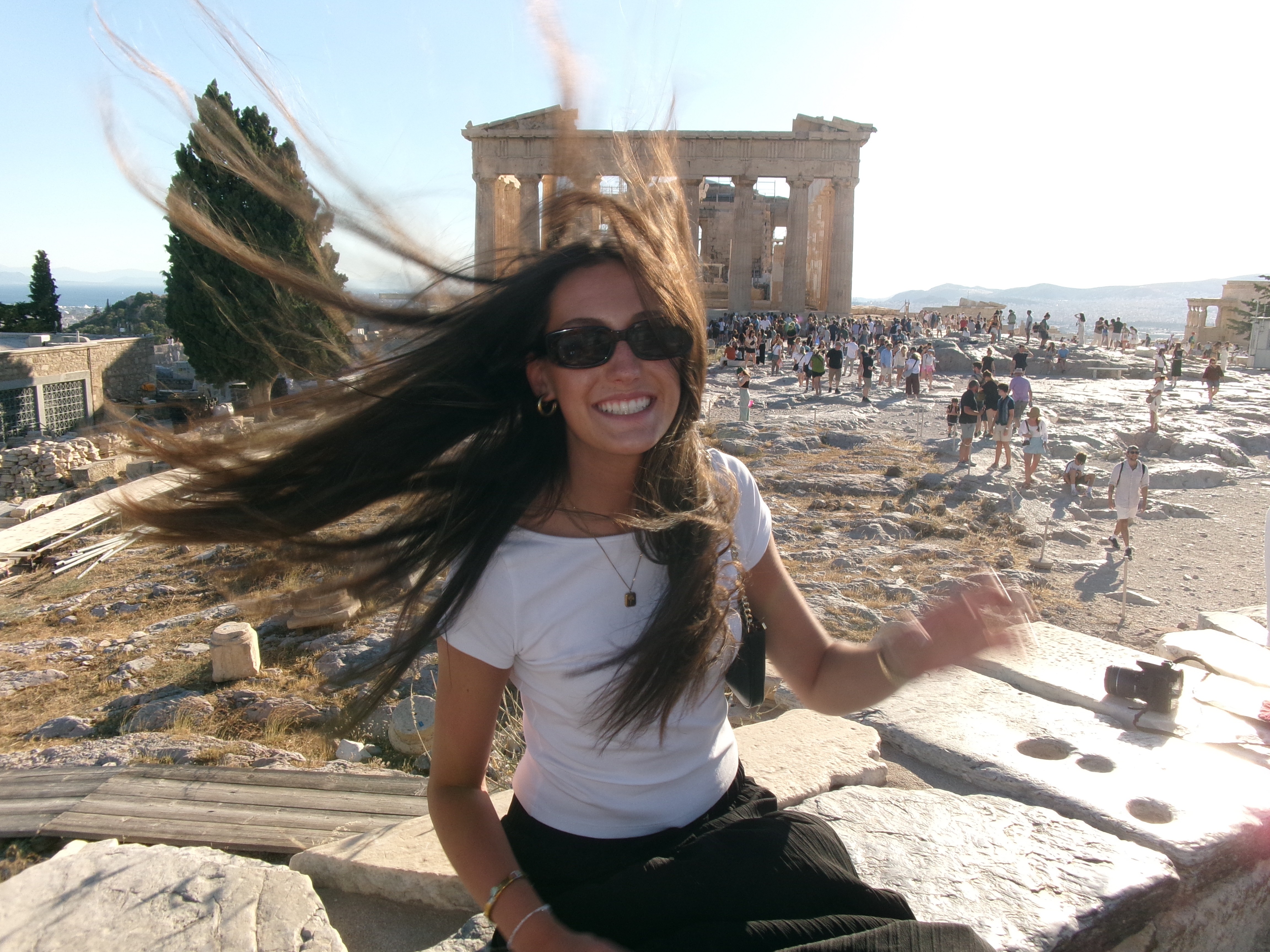 Cora at the Acropolis in Athens